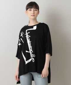 【洗濯機で洗える/日本製】ロゴ入りコットンスムースTシャツ