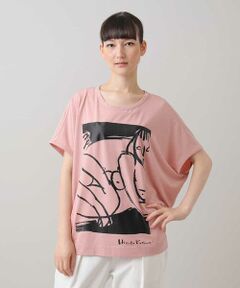 【洗える/日本製】イラスト柄ベア天竺Tシャツ