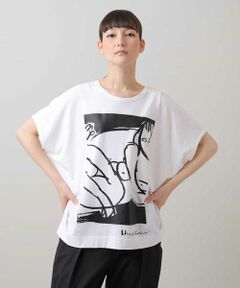 【洗える/日本製】イラスト柄ベア天竺Tシャツ