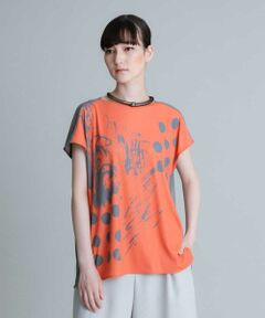 【洗える/日本製】スムースドットプリントＴシャツ