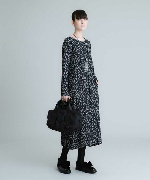 HIROKO KOSHINO / ヒロココシノ ドレス | 【洗える/日本製】プリントカットソードレス | 詳細2