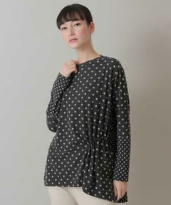 HIROKO KOSHINO / ヒロココシノ カットソー | 【洗濯機で洗える/日本製】ドット切り替えチュニック