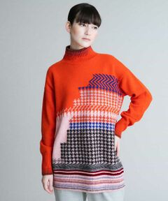 HIROKO KOSHINO / ヒロココシノ ニット・セーター | 【日本製】チェックジャカードニット