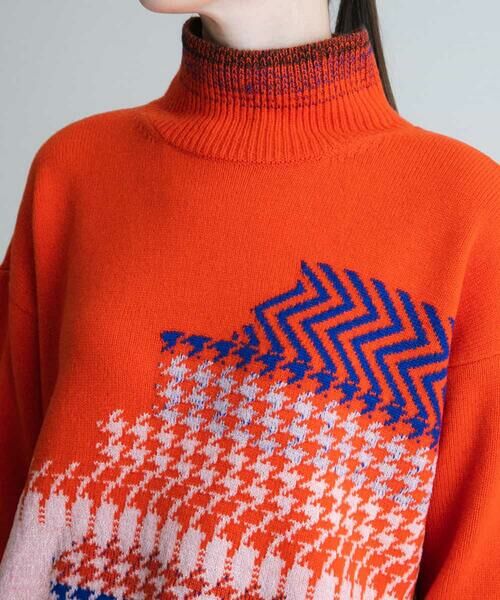 HIROKO KOSHINO / ヒロココシノ ニット・セーター | 【日本製】チェックジャカードニット | 詳細4