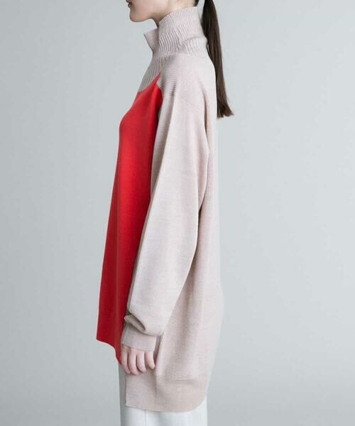 HIROKO KOSHINO / ヒロココシノ ニット・セーター | 配色ニットチュニック | 詳細1