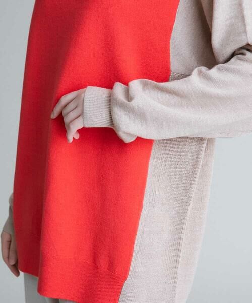 HIROKO KOSHINO / ヒロココシノ ニット・セーター | 配色ニットチュニック | 詳細5