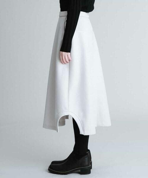 HIROKO KOSHINO / ヒロココシノ ロング・マキシ丈スカート | 【洗濯機で洗える】リブ配色デザインスカート | 詳細1