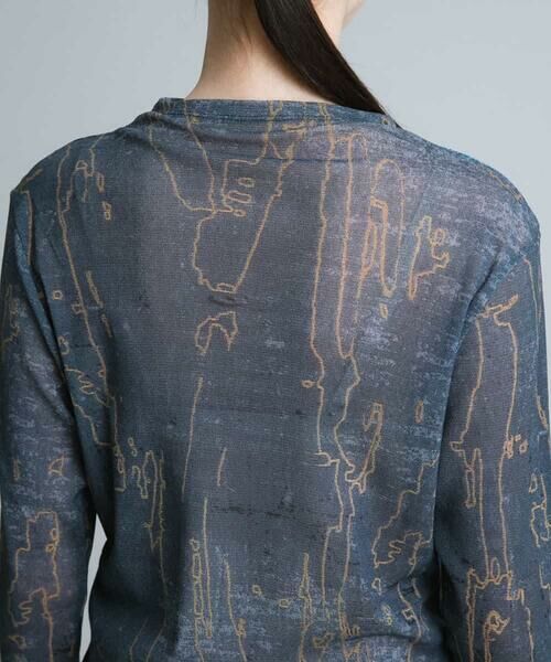 HIROKO KOSHINO / ヒロココシノ カットソー | 【洗える/日本製】ナイロンチュールプリントカットソー | 詳細3