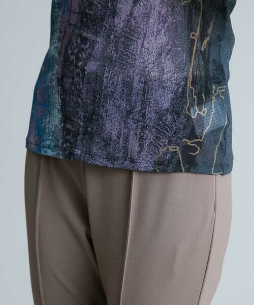 HIROKO KOSHINO / ヒロココシノ カットソー | 【洗える/日本製】ナイロンチュールプリントカットソー | 詳細6