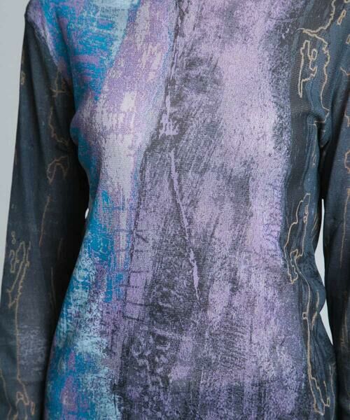 HIROKO KOSHINO / ヒロココシノ カットソー | 【洗える/日本製】ナイロンチュールプリントカットソー | 詳細7