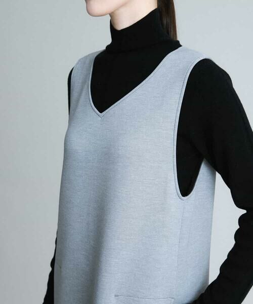 HIROKO KOSHINO / ヒロココシノ ロング・マキシ丈スカート | 【洗える】Vカットジャンパースカート | 詳細4