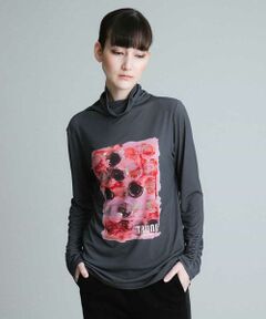 HIROKO KOSHINO / ヒロココシノ カットソー | 【洗濯機で洗える/日本製】プリントプルオーバー