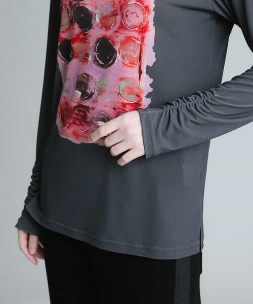 HIROKO KOSHINO / ヒロココシノ カットソー | 【洗濯機で洗える/日本製】プリントプルオーバー | 詳細5