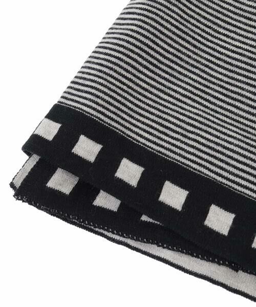 HIROKO KOSHINO / ヒロココシノ マフラー・ショール・スヌード・ストール | 【洗える/日本製】ニットボーダーストール | 詳細1