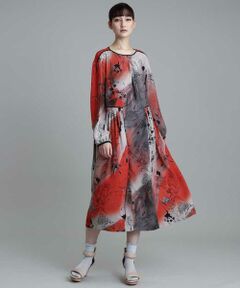 HIROKO KOSHINO / ヒロココシノ ロング・マキシ丈ワンピース | 【日本製】フラワープリントドレス