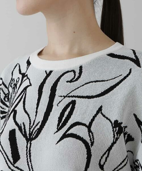 HIROKO KOSHINO / ヒロココシノ ニット・セーター | 【日本製】フラワージャガードニット | 詳細4