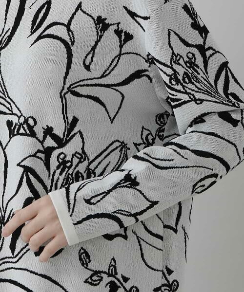 HIROKO KOSHINO / ヒロココシノ ニット・セーター | 【日本製】フラワージャガードニット | 詳細5