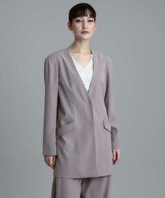 HIROKO KOSHINO / ヒロココシノ ノーカラージャケット | 【日本製】ノーカラージャケット