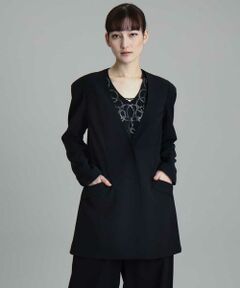 HIROKO KOSHINO / ヒロココシノ ノーカラージャケット | 【日本製】ノーカラージャケット