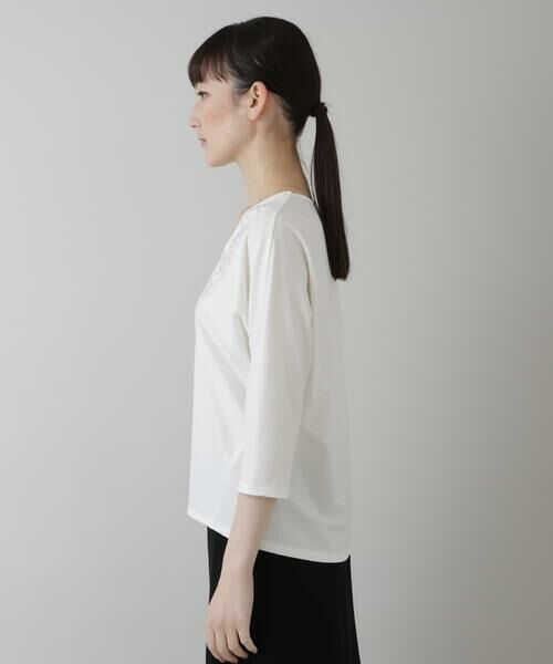 HIROKO KOSHINO / ヒロココシノ カットソー | 【洗える/日本製】エンブロイダリープルオーバー | 詳細1