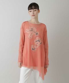 HIROKO KOSHINO / ヒロココシノ カットソー | 【洗える/日本製】フラワーパッチワークチュニック