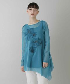 HIROKO KOSHINO / ヒロココシノ カットソー | 【洗える/日本製】フラワーパッチワークチュニック