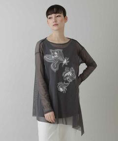 HIROKO KOSHINO / ヒロココシノ カットソー | 【洗える/日本製】フラワーパッチワークチュニック