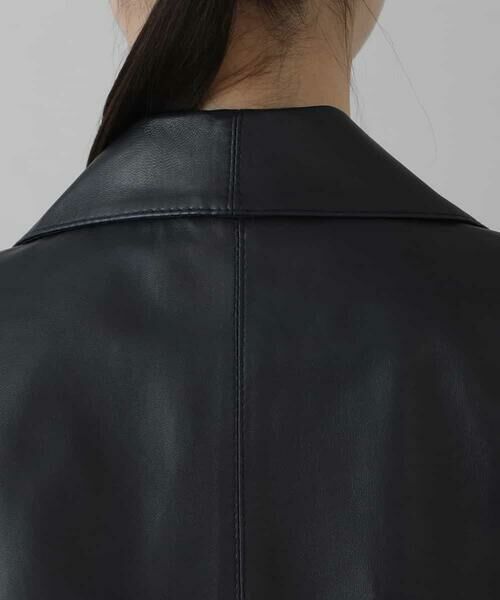 HIROKO KOSHINO / ヒロココシノ ベスト | デザインレザーショートベスト | 詳細3