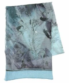 HIROKO KOSHINO / ヒロココシノ マフラー・ショール・スヌード・ストール | フラワープリントストール