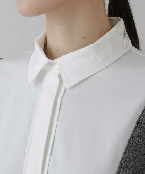 HIROKO KOSHINO / ヒロココシノ シャツ・ブラウス | 【洗濯機で洗える】リブアクセントブラウス | 詳細4