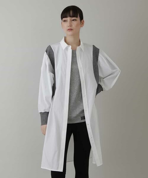 HIROKO KOSHINO / ヒロココシノ シャツ・ブラウス | 【洗濯機で洗える】リブアクセントブラウス | 詳細8