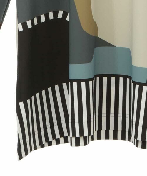 HIROKO KOSHINO / ヒロココシノ チュニック | 【洗濯機で洗える/日本製】カラーブロックストレッチチュニック | 詳細3