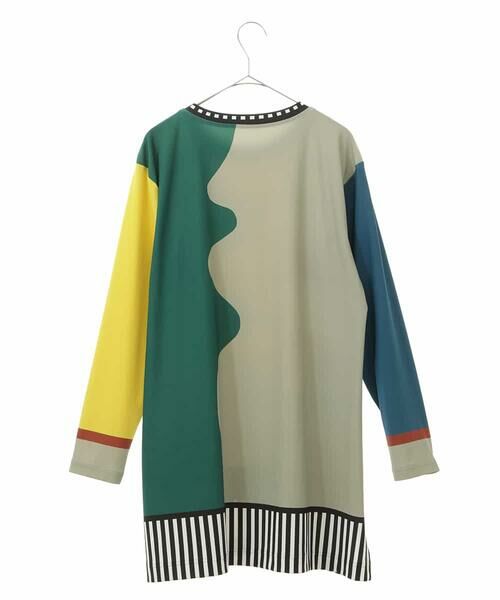 HIROKO KOSHINO / ヒロココシノ チュニック | 【洗濯機で洗える/日本製】カラーブロックストレッチチュニック | 詳細6