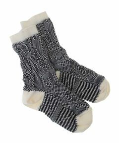 HIROKO KOSHINO / ヒロココシノ その他小物 | 【洗濯機で洗える/日本製】ロゴジャガードソックス