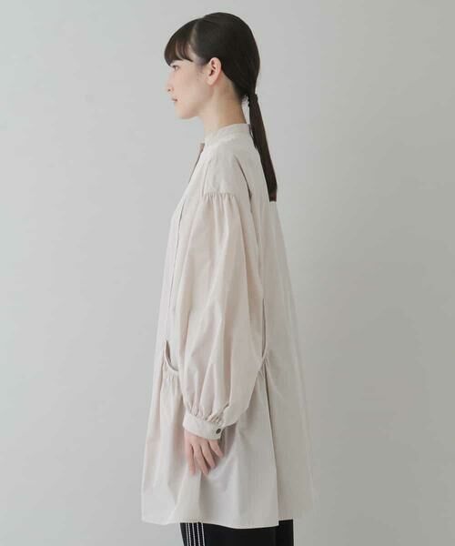 HIROKO KOSHINO / ヒロココシノ シャツ・ブラウス | 【洗える/日本製】マットタフタブラウス | 詳細1