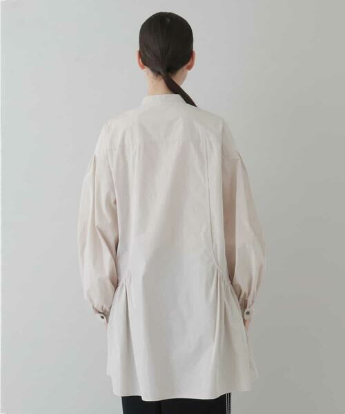 HIROKO KOSHINO / ヒロココシノ シャツ・ブラウス | 【洗える/日本製】マットタフタブラウス | 詳細2
