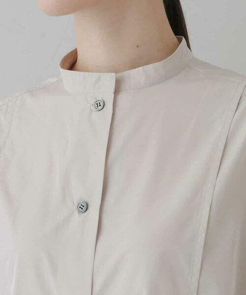 HIROKO KOSHINO / ヒロココシノ シャツ・ブラウス | 【洗える/日本製】マットタフタブラウス | 詳細4