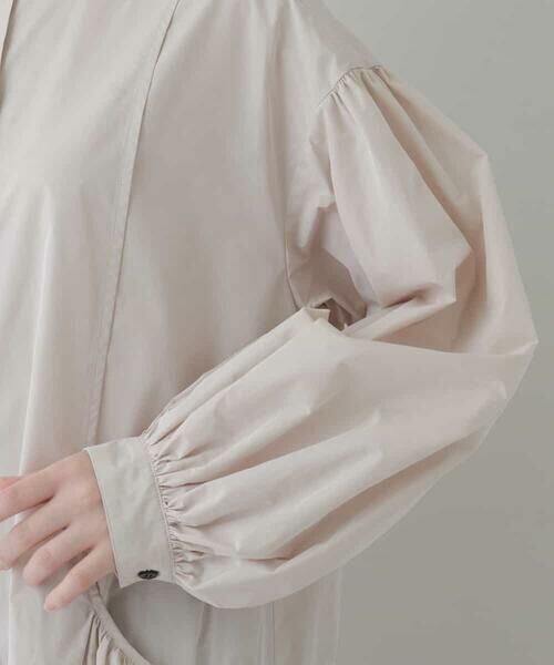 HIROKO KOSHINO / ヒロココシノ シャツ・ブラウス | 【洗える/日本製】マットタフタブラウス | 詳細5
