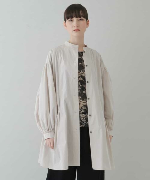 HIROKO KOSHINO / ヒロココシノ シャツ・ブラウス | 【洗える/日本製】マットタフタブラウス | 詳細9