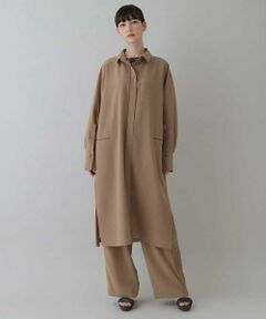 HIROKO KOSHINO / ヒロココシノ シャツ・ブラウス | 【洗える/日本製】シアーポリエステルロングブラウス