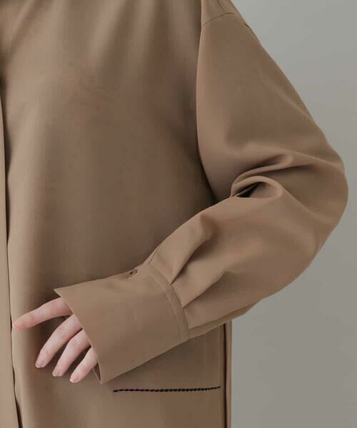 HIROKO KOSHINO / ヒロココシノ シャツ・ブラウス | 【洗える/日本製】シアーポリエステルロングブラウス | 詳細5