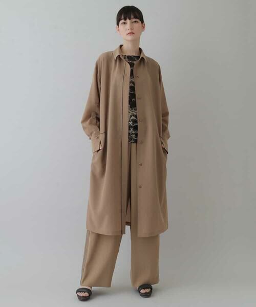 HIROKO KOSHINO / ヒロココシノ シャツ・ブラウス | 【洗える/日本製】シアーポリエステルロングブラウス | 詳細9