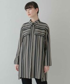 HIROKO KOSHINO / ヒロココシノ シャツ・ブラウス | 【日本製】デザインストライプブラウス