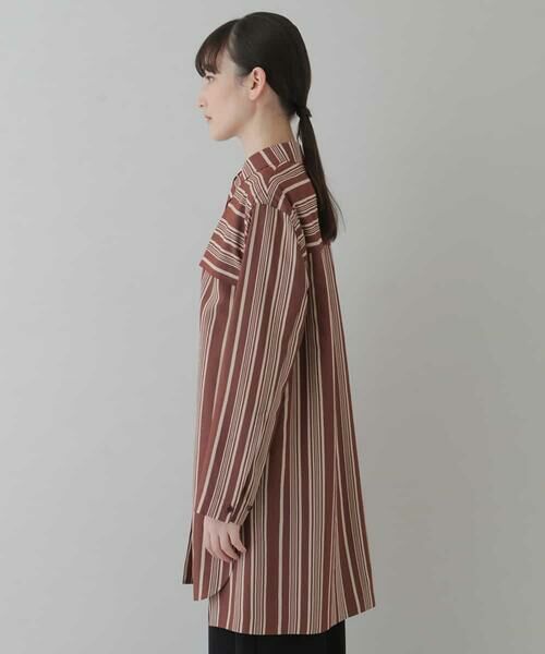 HIROKO KOSHINO / ヒロココシノ シャツ・ブラウス | 【日本製】デザインストライプブラウス | 詳細1
