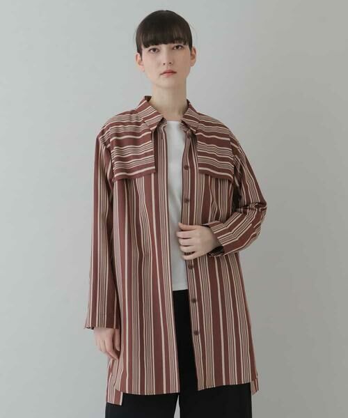 HIROKO KOSHINO / ヒロココシノ シャツ・ブラウス | 【日本製】デザインストライプブラウス | 詳細9