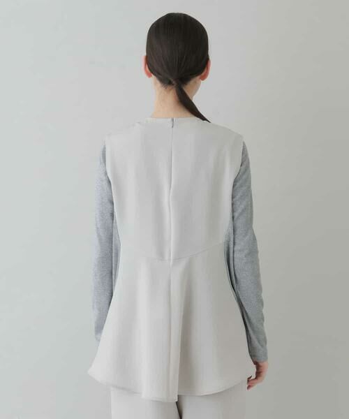 HIROKO KOSHINO / ヒロココシノ ベスト | 【日本製】メサージュダブルクロスプルオーバー | 詳細2