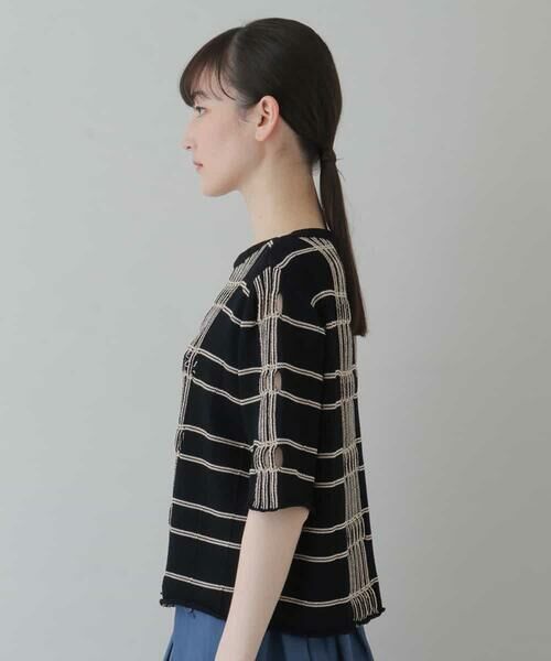 HIROKO KOSHINO / ヒロココシノ ニット・セーター | 【日本製】チェックニットトップス | 詳細1