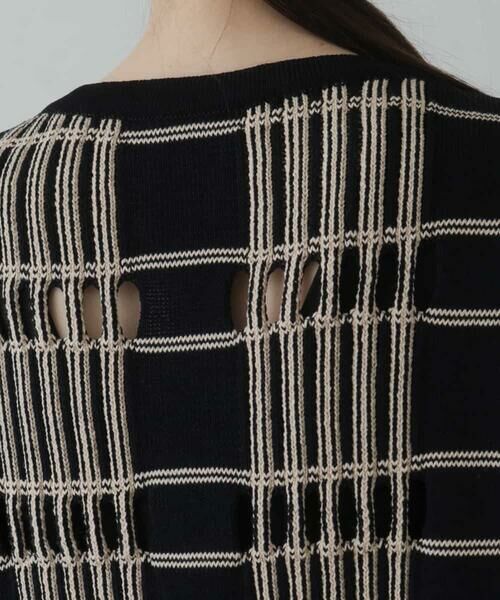 HIROKO KOSHINO / ヒロココシノ ニット・セーター | 【日本製】チェックニットトップス | 詳細3
