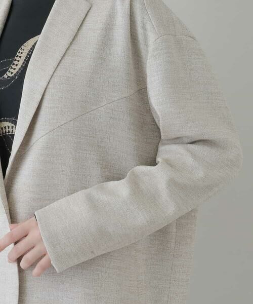 HIROKO KOSHINO / ヒロココシノ テーラードジャケット | 【日本製】リネンライクオーバーサイズジャケット | 詳細4
