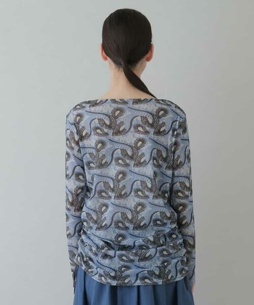 HIROKO KOSHINO / ヒロココシノ カットソー | 【洗える/日本製】レースチュールプリントカットソー | 詳細2